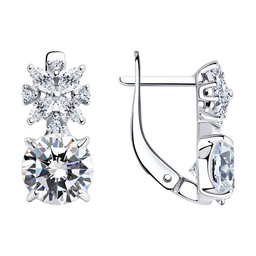 Серьги SOKOLOV - Серебро 925, Фианит (арт. 94022614)