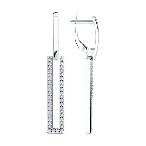 Серьги SOKOLOV - Серебро 925, Фианит (арт. 94022075)