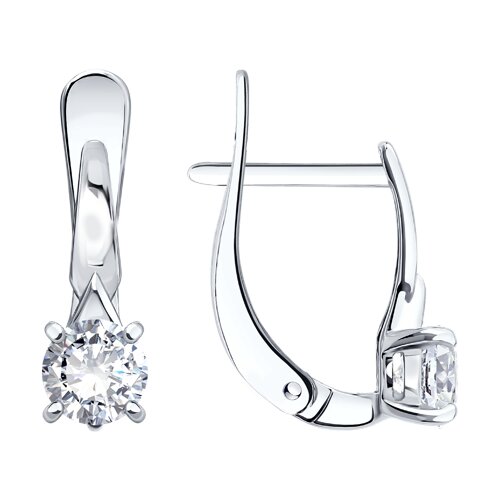 Серьги SOKOLOV - Серебро 925, Бриллианит (арт. 94027737)