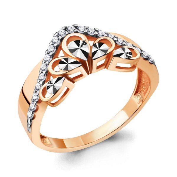 Кольцо Аквамарин - Серебро 925, Фианит (арт. 68847А.6)