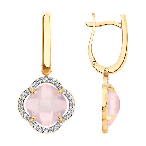 Серьги SOKOLOV - Золото 585, Фианит (арт. 729035)