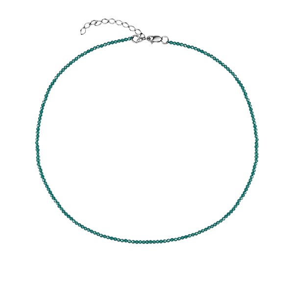 Колье Фиделис - Серебро 925, Синтетическая шпинель (арт. SV-Shp13N-An-Rd)