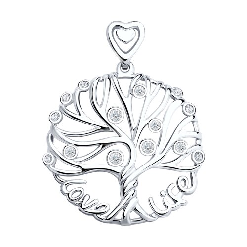 Подвеска SOKOLOV - Серебро 925, Фианит (арт. 94031634)