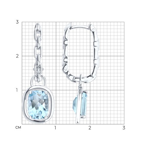 Серьги SOKOLOV - Серебро 925, Топаз (арт. 92025385)