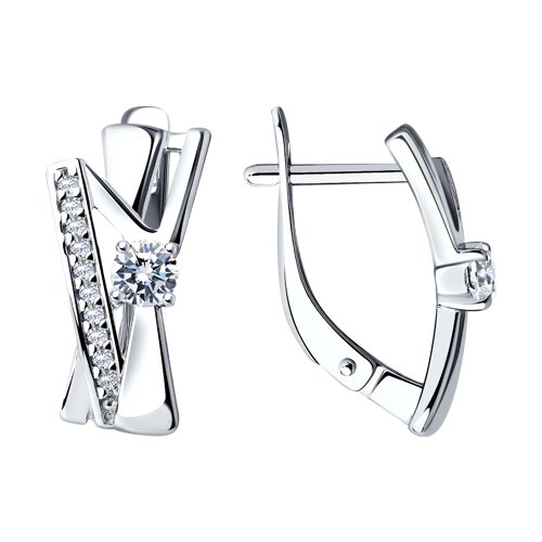 Серьги SOKOLOV - Серебро 925, Фианит (арт. 94023413)