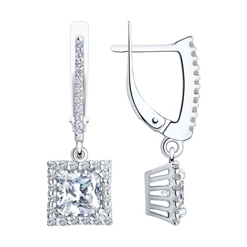 Серьги SOKOLOV - Серебро 925, Фианит (арт. 94021356)