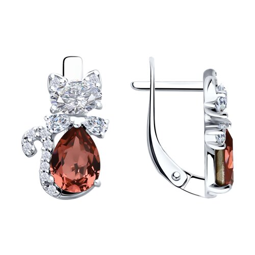 Серьги SOKOLOV - Серебро 925, Swarovski (арт. 94026667)