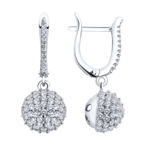 Серьги SOKOLOV - Серебро 925, Фианит (арт. 94027634-91)