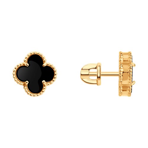 Серьги SOKOLOV - Золото 585, Оникс (арт. 729084)