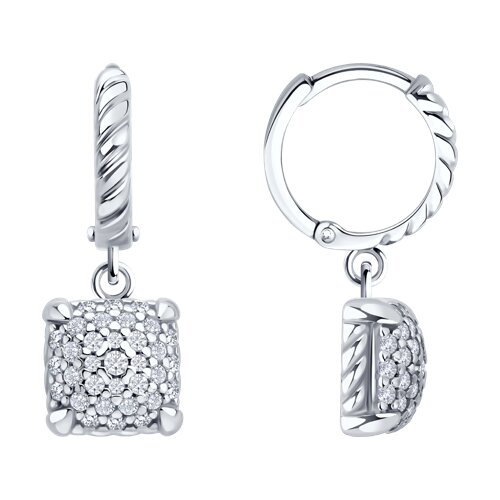 Серьги SOKOLOV - Серебро 925, Фианит (арт. 94027021)