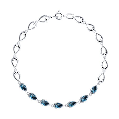 Браслет SOKOLOV - Золото 585, Топаз лондон (арт. 750677-3)