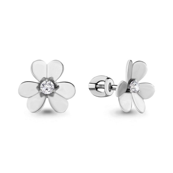 Серьги Аквамарин - Серебро 925, Фианит (арт. 46411А.5)