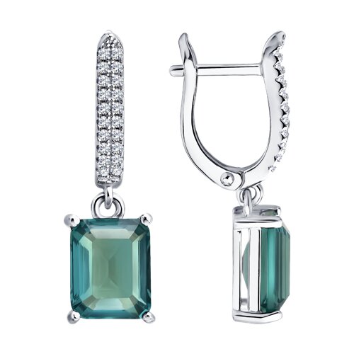 Серьги SOKOLOV - Серебро 925, Фианит (арт. 94027616-91)