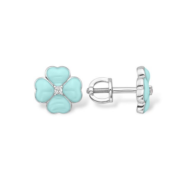 Серьги EFREMOV - Серебро 925, Фианит, Эмаль (арт. 12104113310-501)