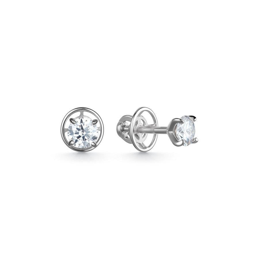 Серьги Дар - Серебро 925, Синтетический муассанит (арт. С-3784рс16128)
