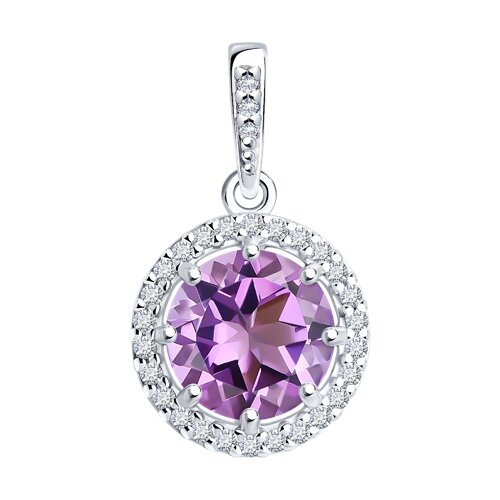 Подвеска Diamant - Серебро 925, Аметист (арт. 94-330-02052-3)