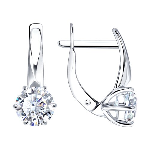 Серьги SOKOLOV - Серебро 925, Бриллианит (арт. 94027689)