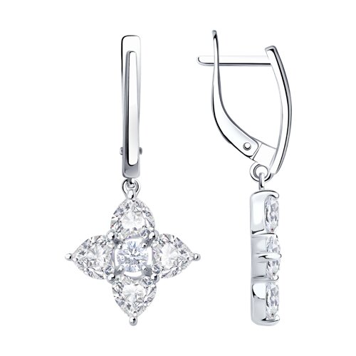 Серьги SOKOLOV - Серебро 925, Фианит (арт. 94026902)