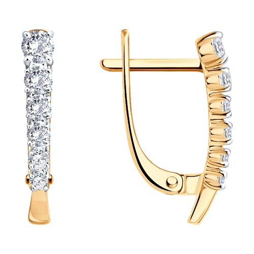 Серьги Diamant - Золото 585, Фианит (арт. 51-120-01376-1)