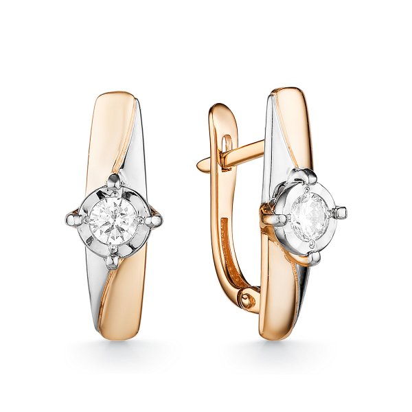 Серьги ЮК Гранат - Золото 585, Фианит (арт. 21803691)