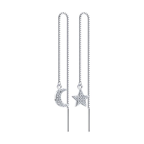 Серьги SOKOLOV - Серебро 925, Фианит (арт. 94027654-91)