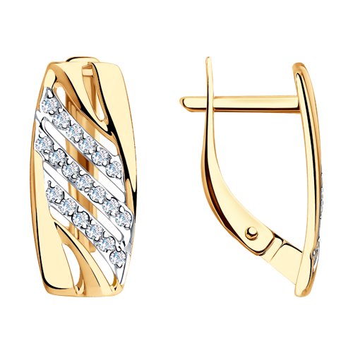 Серьги SOKOLOV - Золото 585, Фианит (арт. 028205)