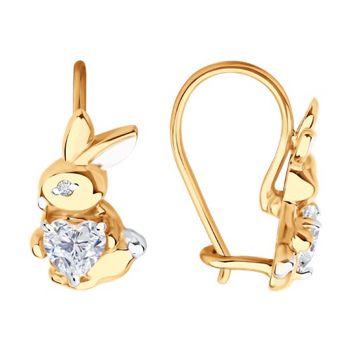 Серьги Diamant - Золото 585, Фианит (арт. 51-120-02852-1)