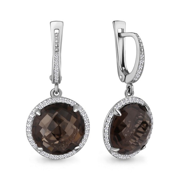 Серьги Аквамарин - Серебро 925, Кварц (арт. 4436401А.5)