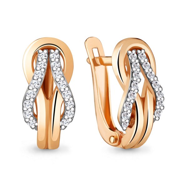 Серьги Аквамарин - Серебро 925, Фианит (арт. 48352А.6)