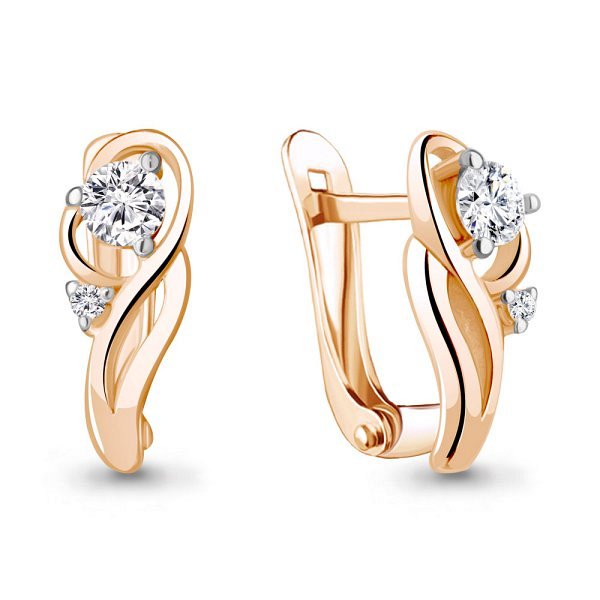 Серьги Аквамарин - Серебро 925, Фианит (арт. 49413А.6)