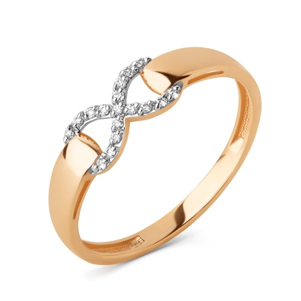 Кольцо ЮФ Династия - Золото 585, Фианит (арт. 023871-1102)