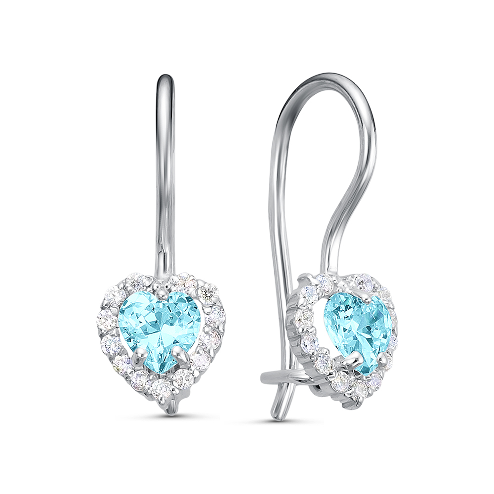 Серьги Иллада - Серебро 925, Фианит (арт. с122476-2)