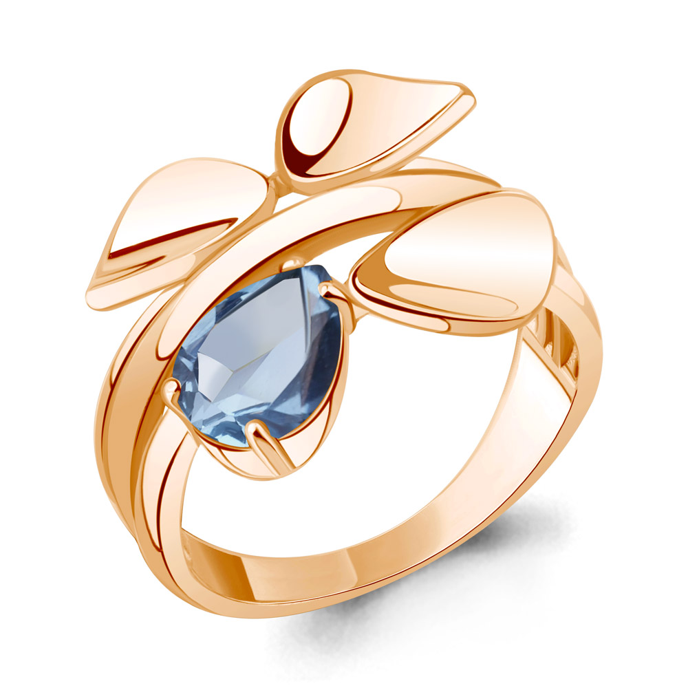 Кольцо Аквамарин - Серебро 925, Топаз (арт. 6919205.6)