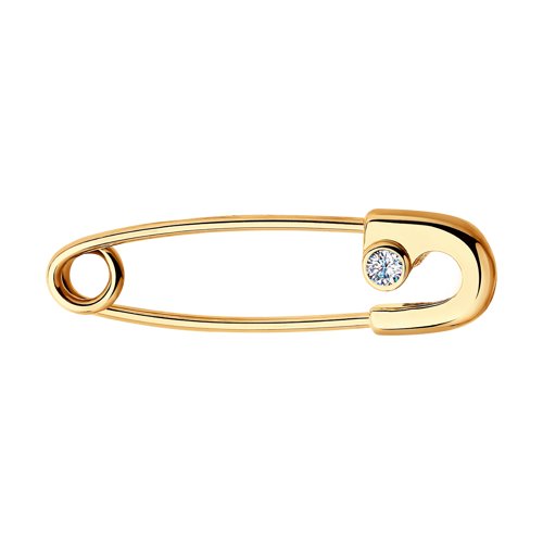 Булавка SOKOLOV - Золото 585, Фианит (арт. 040084)