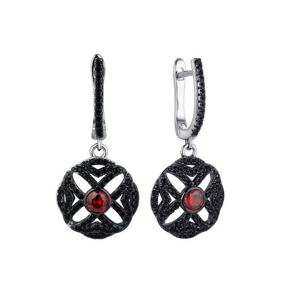 Серьги FRESH - Серебро 925, Фианит (арт. CZ-E01750-X-WB-GA-X-B)