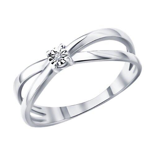 Кольцо SOKOLOV - Серебро 925, Бриллиант (арт. 87010104)