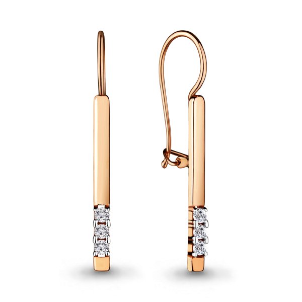 Серьги Аквамарин - Серебро 925, Фианит (арт. 46692А.6)