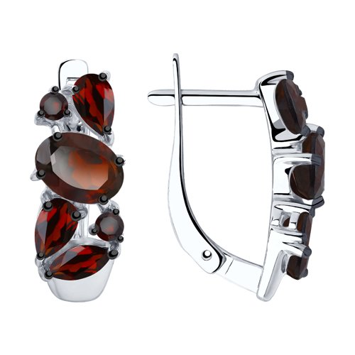 Серьги SOKOLOV - Серебро 925, Гранат (арт. 92022016)