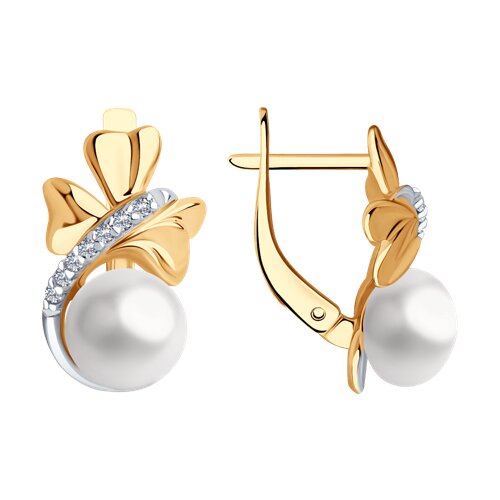 Серьги SOKOLOV - Серебро 925, Жемчуг культивированный, Фианит (арт. 92025296)