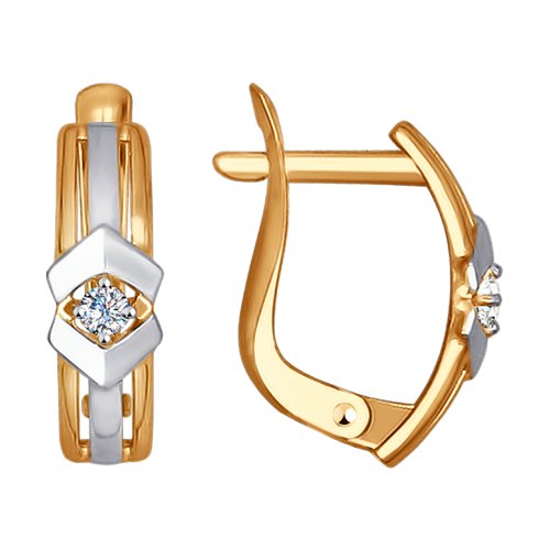 Серьги SOKOLOV - Золото 375, Фианит (арт. 027419-4)