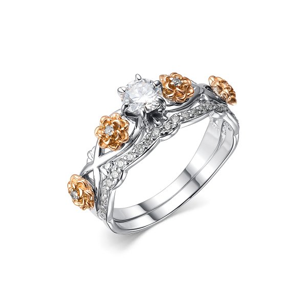 Кольцо Дар - Серебро 925, Синтетический муассанит, Фианит (арт. К-3962рзс1612800)