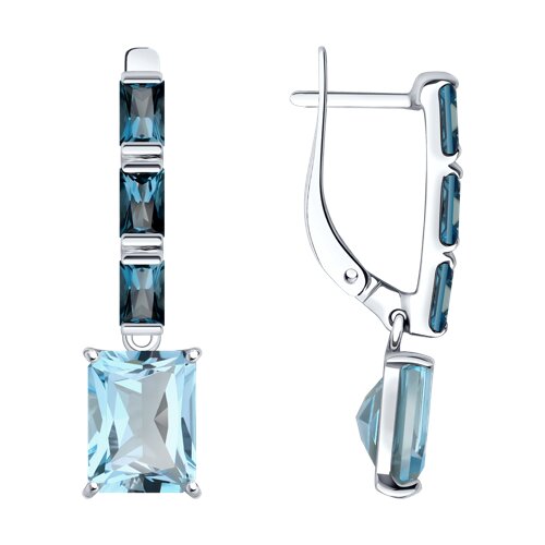 Серьги Diamant - Золото 585, Топаз (арт. 52-321-02457-1)