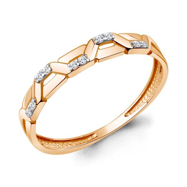 Кольцо Аквамарин - Золото 375, Фианит (арт. 600704А.8)