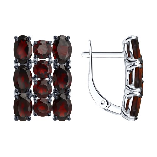 Серьги SOKOLOV - Серебро 925, Гранат (арт. 92023155)