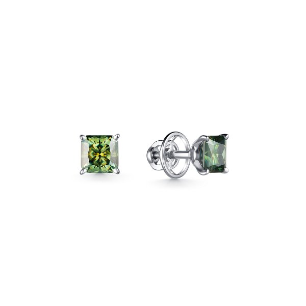 Серьги Дар - Серебро 925, Синтетический муассанит (арт. С-3689рс16139)