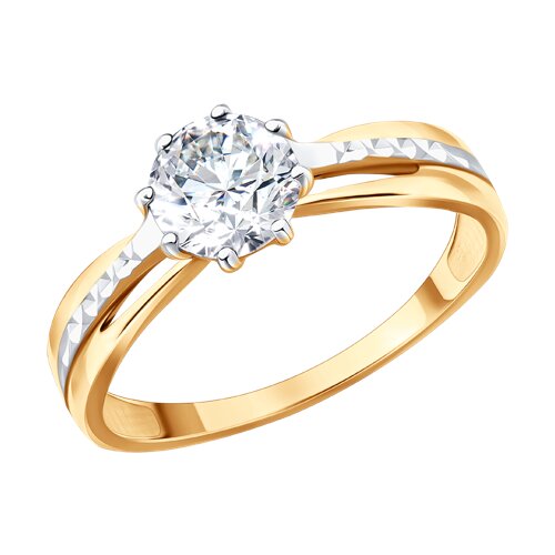 Кольцо SOKOLOV - Золото 585, Фианит (арт. 019890)