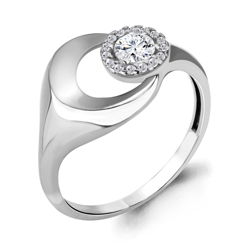 Кольцо Аквамарин - Серебро 925, Фианит (арт. 68290А.5)