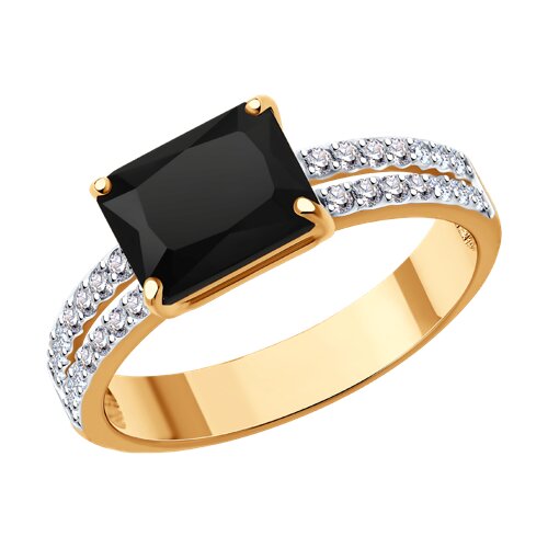 Кольцо SOKOLOV - Золото 585, Агат, Фианит (арт. 716427)