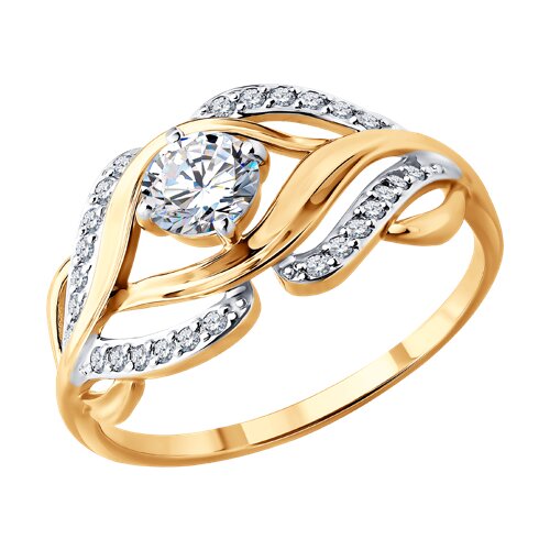 Кольцо SOKOLOV - Золото 585, Фианит (арт. 019815)