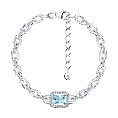 Браслет SOKOLOV - Серебро 925, Топаз, Фианит (арт. 92050183)